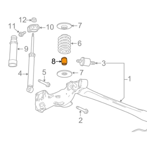 Opel Corsa C Arka Yay Alt Tapası Gm Orjinal 90538493