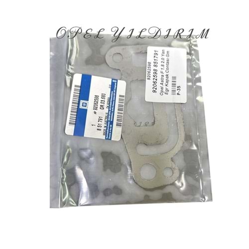 Opel Astra F 1.8 2.0 Yan Egr Kapak Contası Gm Orjinal 92062598