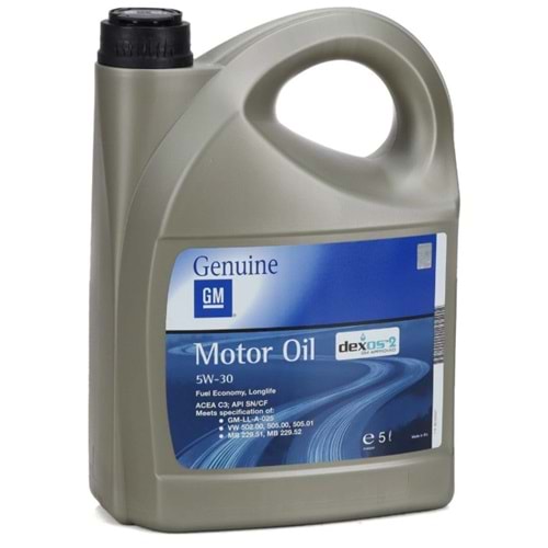 5W30 Dexos-2 5 Litre Gm Orjinal 93165557