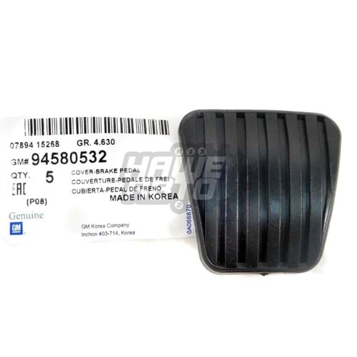 Chevrolet Aveo Debriyaj Ve Fren Pedal Lastiği Gm Orjinal 94580532