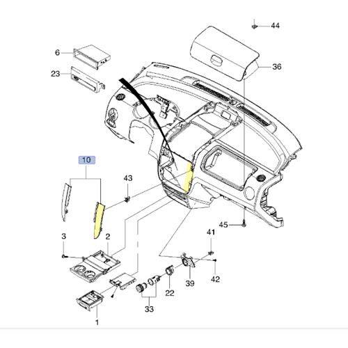 Chevrolet Aveo Kalos Sağ Toprido Panel Kapağı Gm Orjinal 96392165