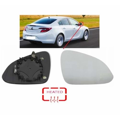 Opel İnsignia A Sağ Ayna Camı Elektrikli Mga Marka 1426564