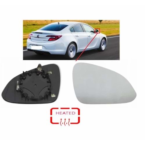 Opel İnsignia A Sağ Ayna Camı Elektrikli Wisco Marka 1426564