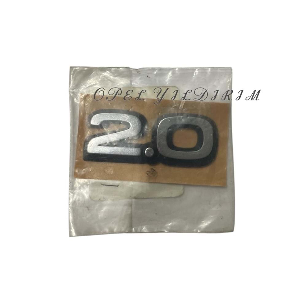 Opel Vectra A Astra F Arka Bagaj 2.0 Yazısı Siyah Krom Gm Orjinal Marka 129487
