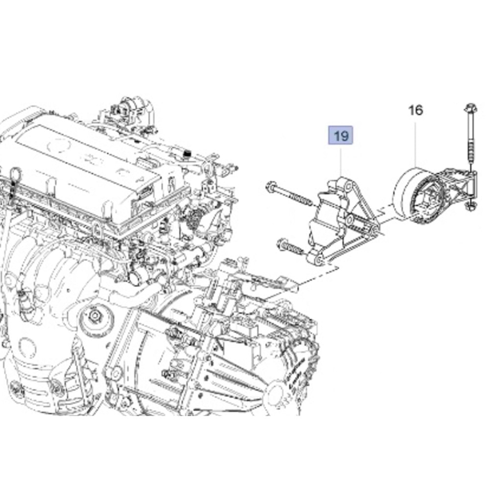 Opel İnsignia A B20DTH Arka Motor Kulak Braketi Gm Oriijnal 13228285