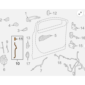Opel İnsignia A Ön Sol Kapı Kilit Teli Gm Orjinal 13308200