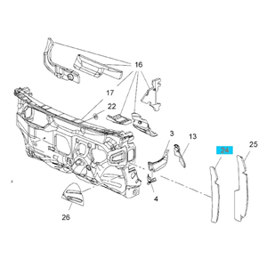 Opel Astra J Ön Çamurluk İzalasyonu Gm Orjinal 13434698