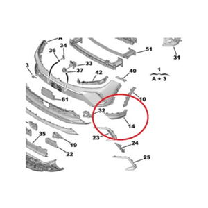 Opel Grandland X Sol Ön Tampon Deflektörü Gm Orjinal 168452561T