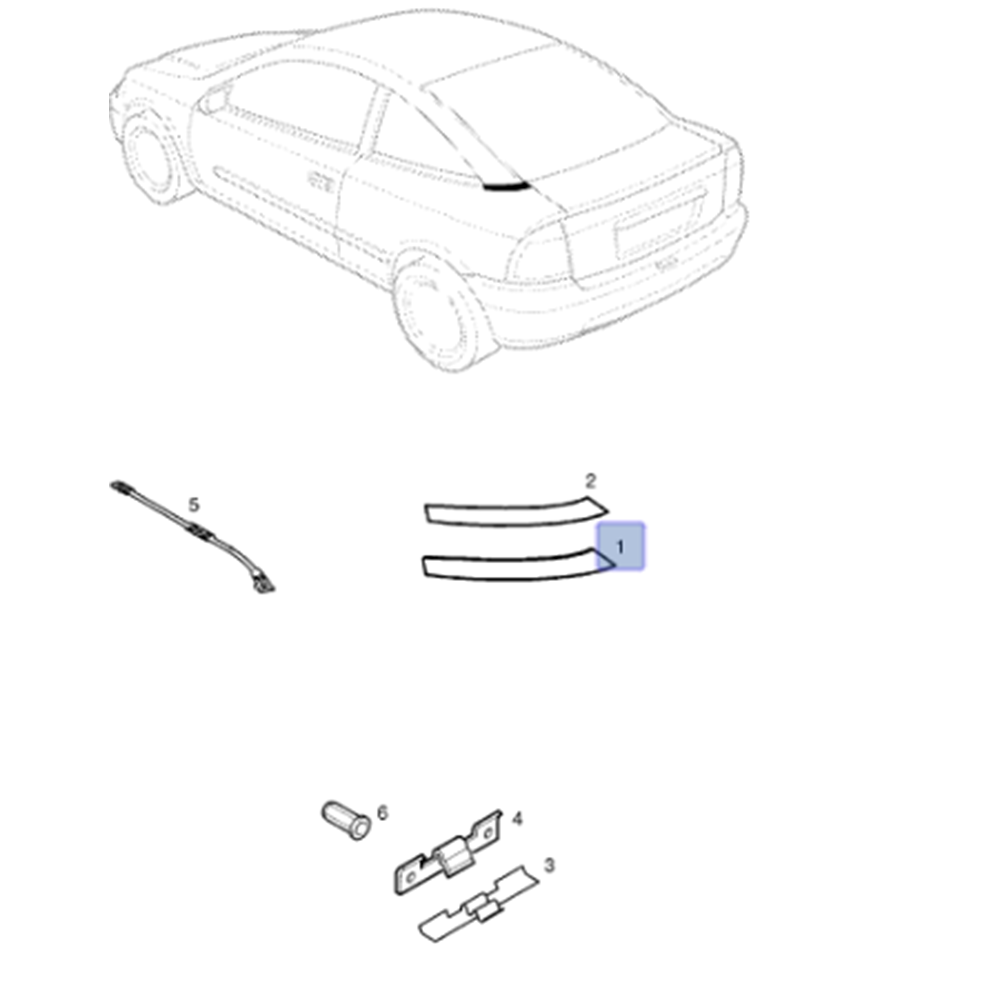 Opel Astra G Arka Üst Direk Alt Bakaliti Gm Orjinal 9194831