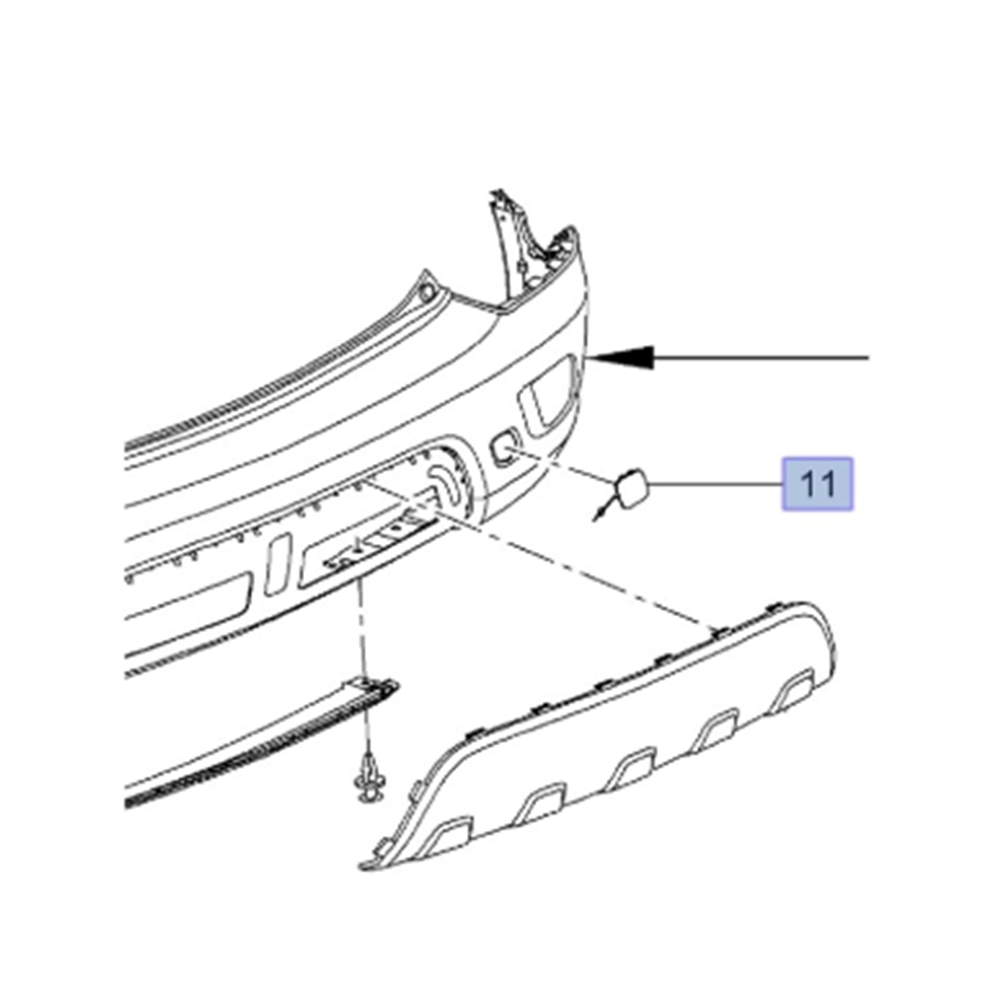 Opel Mokka A Makyajsız Kasa Arka Tampon Çeki Demir Kapağı Gm Orjinal 25980572