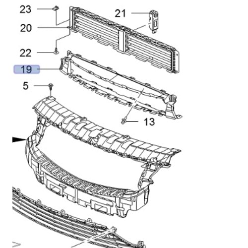Opel Astra K Radyatör Havalandırma Bakaliti Çerçevesi Gm Orjinal 39064561