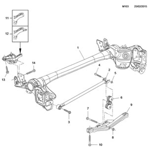 Opel Astra K Sol Arka Dingil Braketi Gm Orjinal 39077836