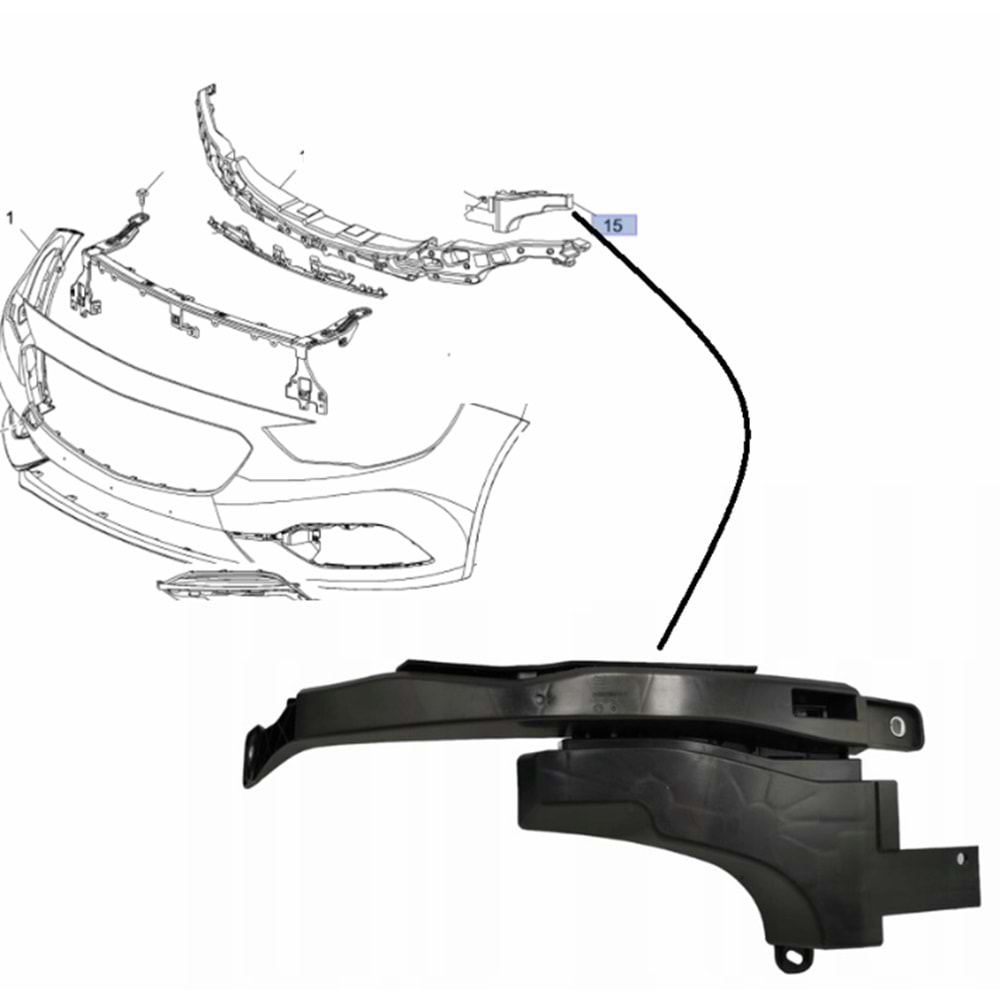 Opel İnsignia B Sağ Ön Tampon Köpük Braketi Gm Orjinal 39108756