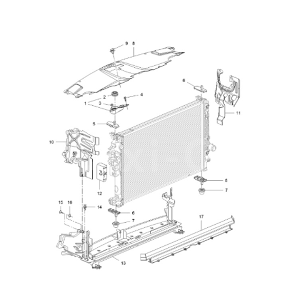 Opel İnsignia B Radyatör Alt Havalandırma Plastiği Gm Orjinal 39138631