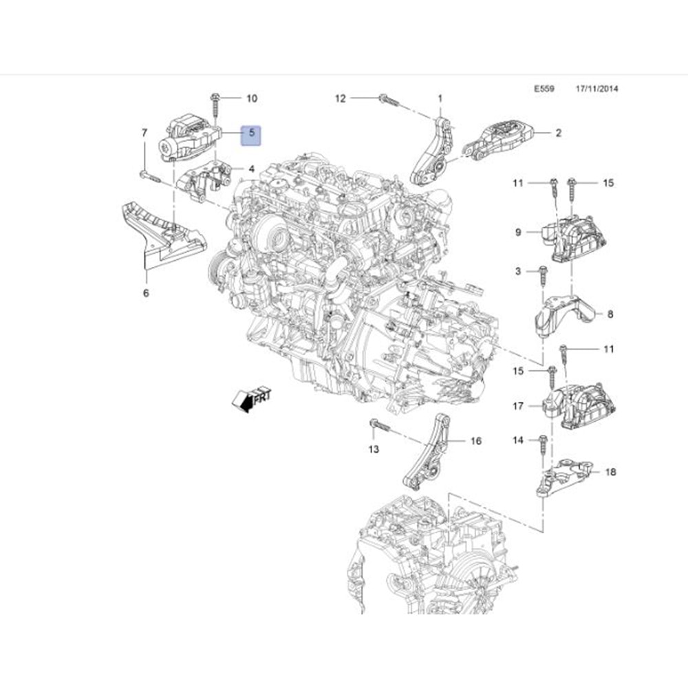 Opel Mokka A Sağ Motor Takozu Gm Orjinal 42571817
