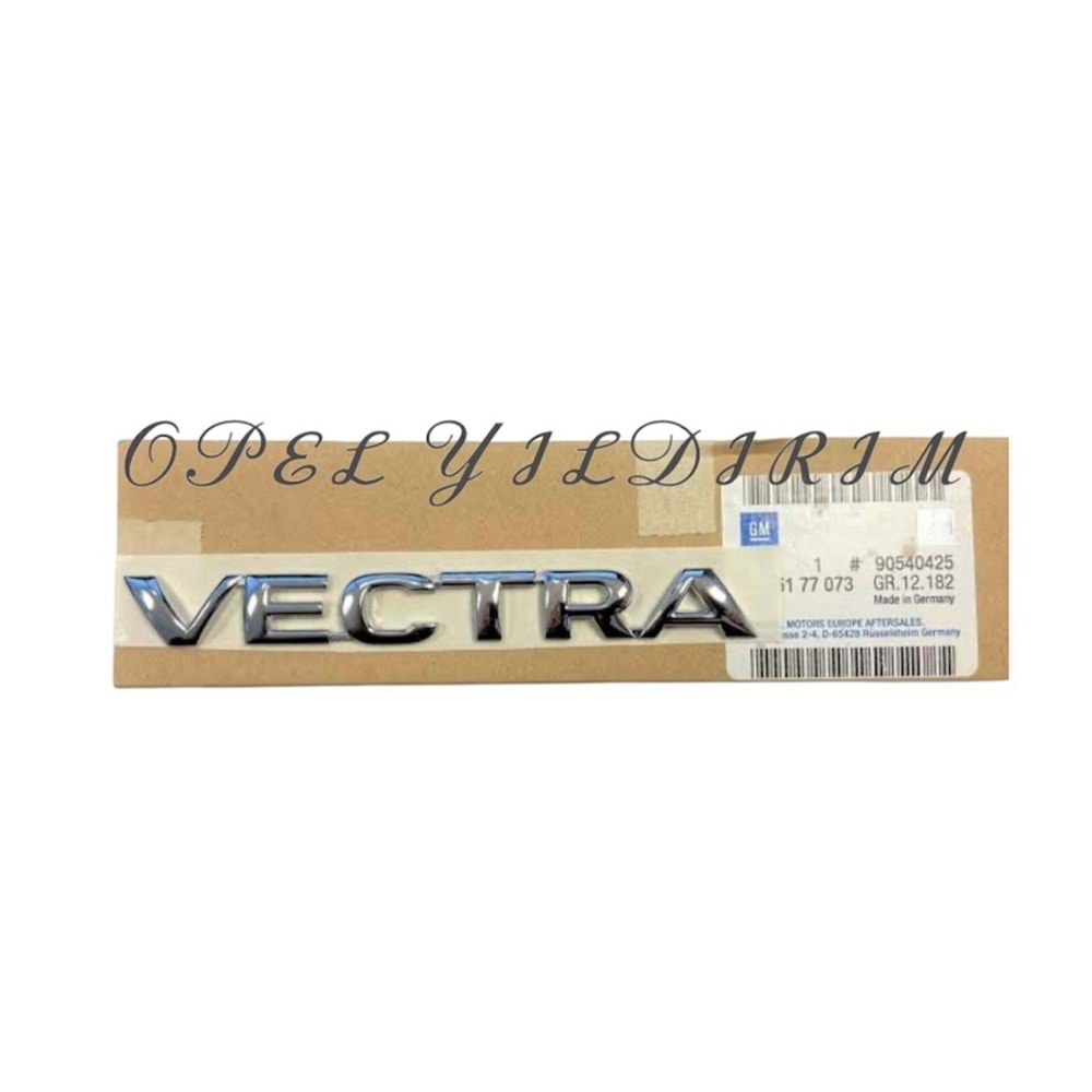 Opel Vectra B Arka Vectra Yazısı Gm Orjinal Marka 90540425