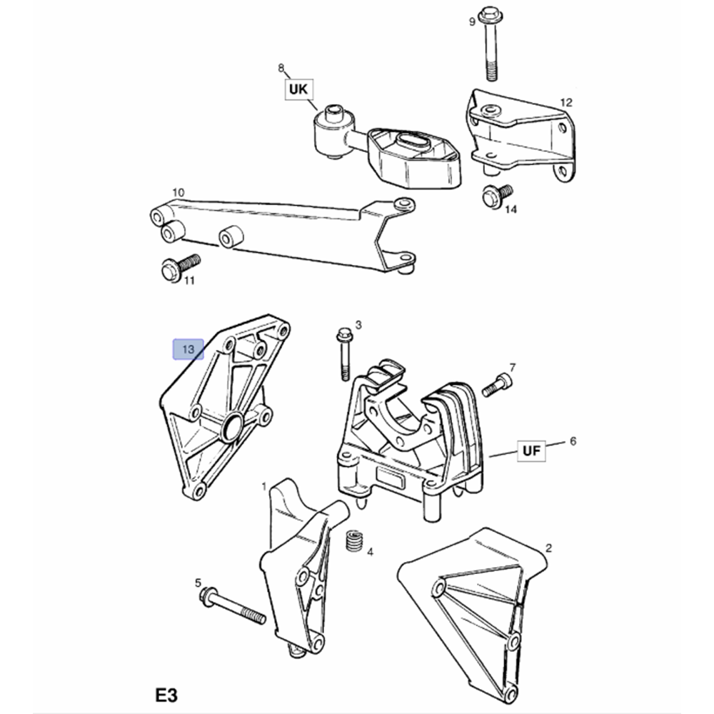 Opel Vectra B 16LZ2 Motor Bağlantı Braketi Gm Orijinal 90502782