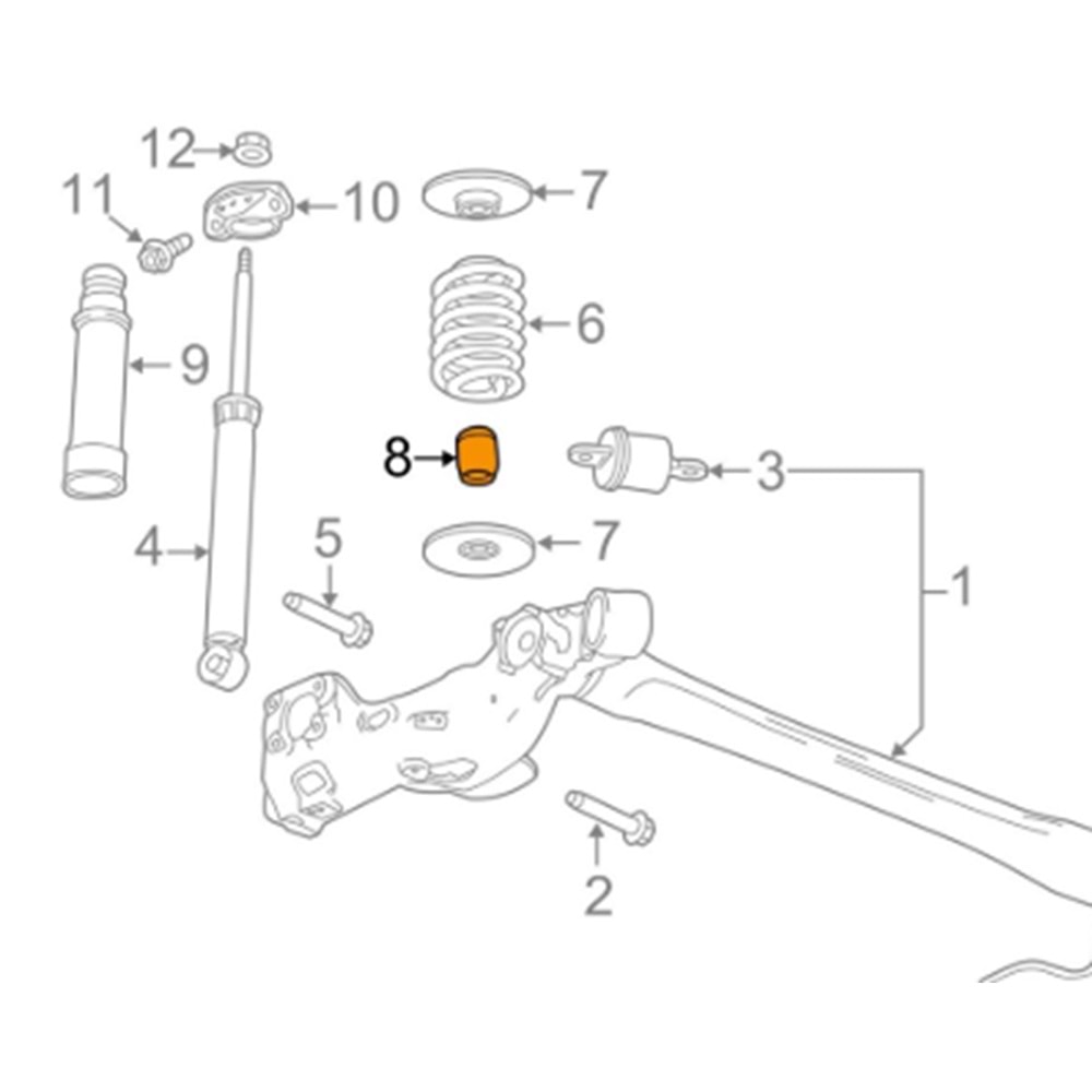 Opel Corsa C Arka Yay Alt Tapası Gm Orjinal 90538493