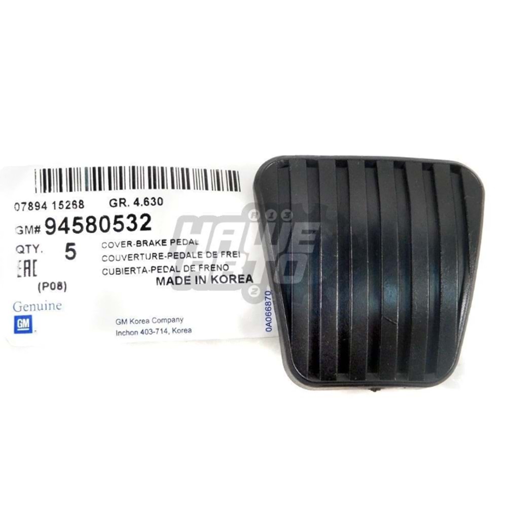 Chevrolet Aveo Debriyaj Ve Fren Pedal Lastiği Gm Orjinal 94580532