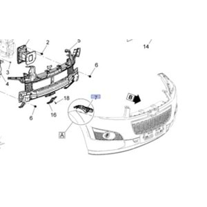 Chevrolet Captiva C140 Ön Tampon Sağ Braketi Gm Orjinal Marka 95205508