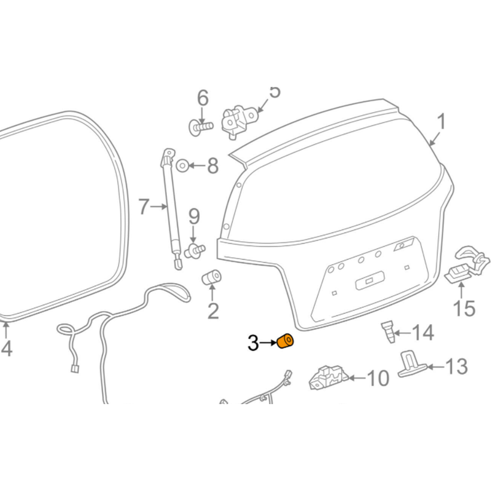 Opel Mokka A Bagaj Kapak Takozu Gm Orjinal 96240768