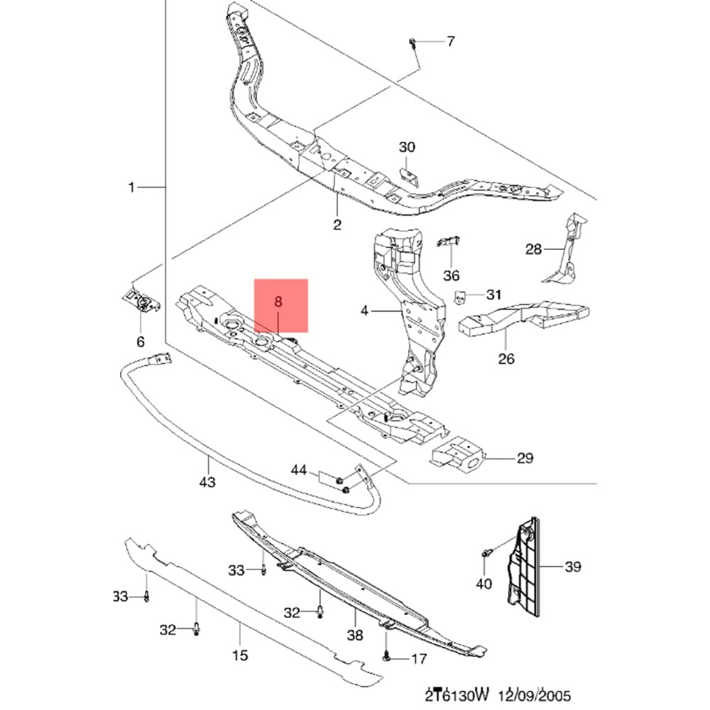 Chevrolet Aveo Kalos Radyatör Alt Sacı Gm Orjinal 96532737