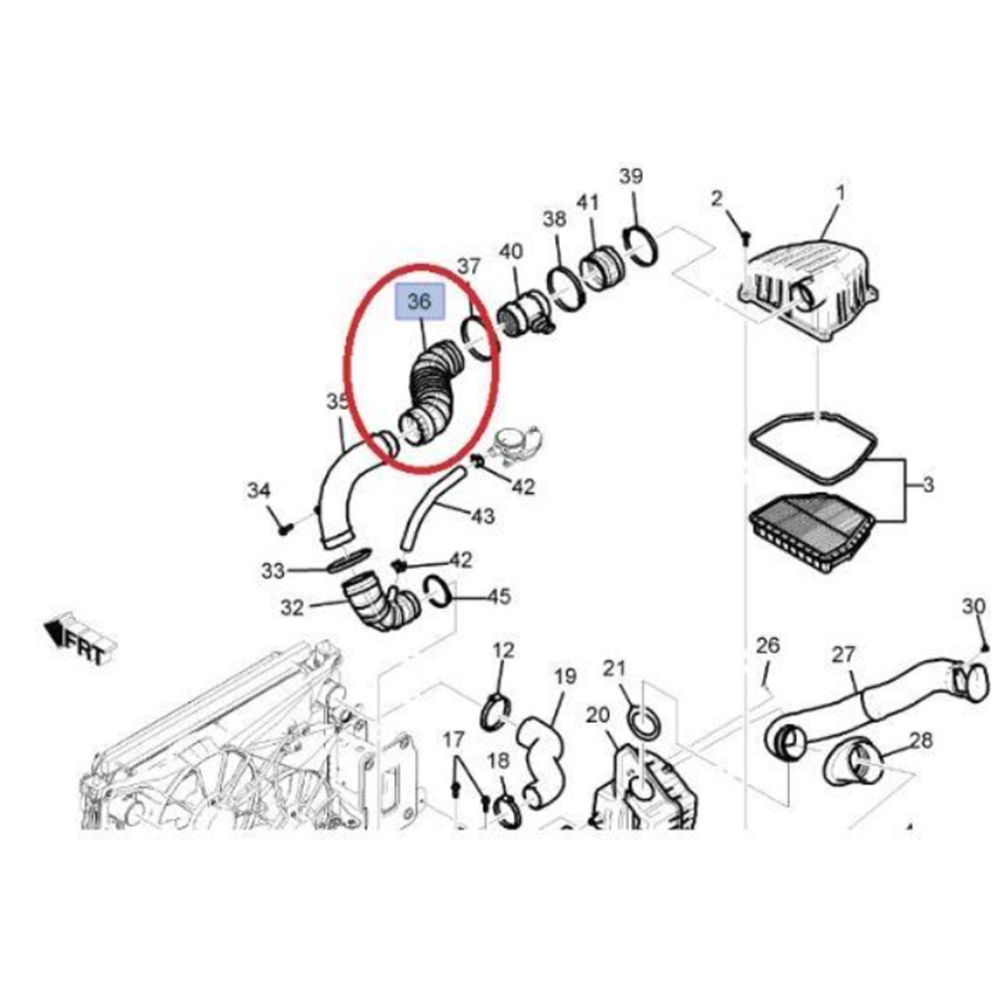 Chevrolet Captiva C100 Kasa 2.0 Dizel Hava Filtre Çıkış Hortumu Gm Orjinal 96628961