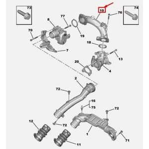 Opel Corsa F 1.5 Dizel Emme Boğaz Borusu Gm Orjinal 9813294880