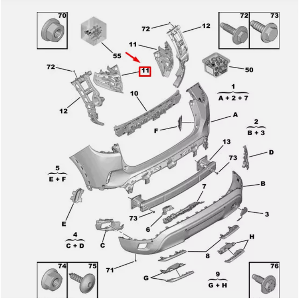 Citroen C5 Aircross I Stop Alt Braketi Psa Orjinal 9826677480