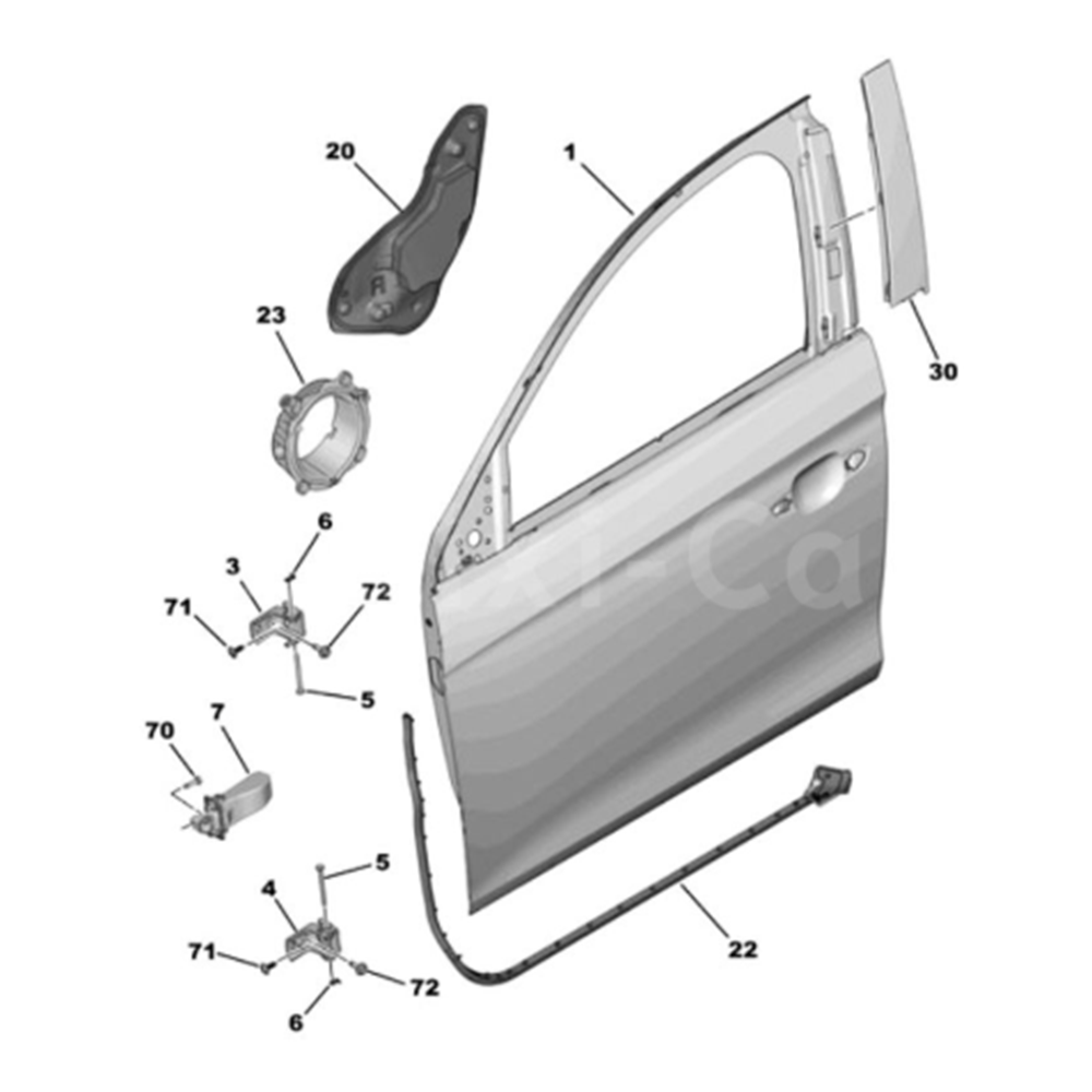 Opel Corsa F Sağ Kapı Çerçevesi Süs Kapağı Gm Orjinal 98359050XT