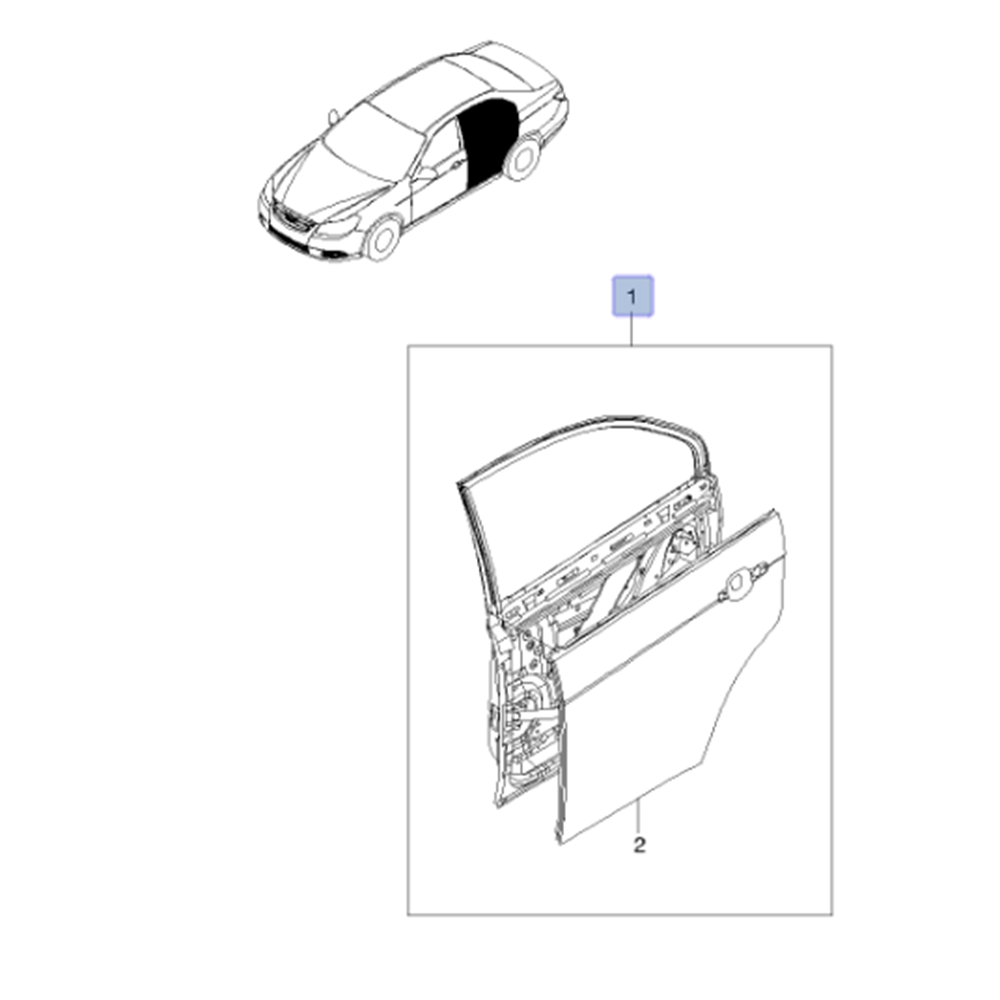 Chevrolet Epica Sağ Arka Kapı Ithal Marka 96635658