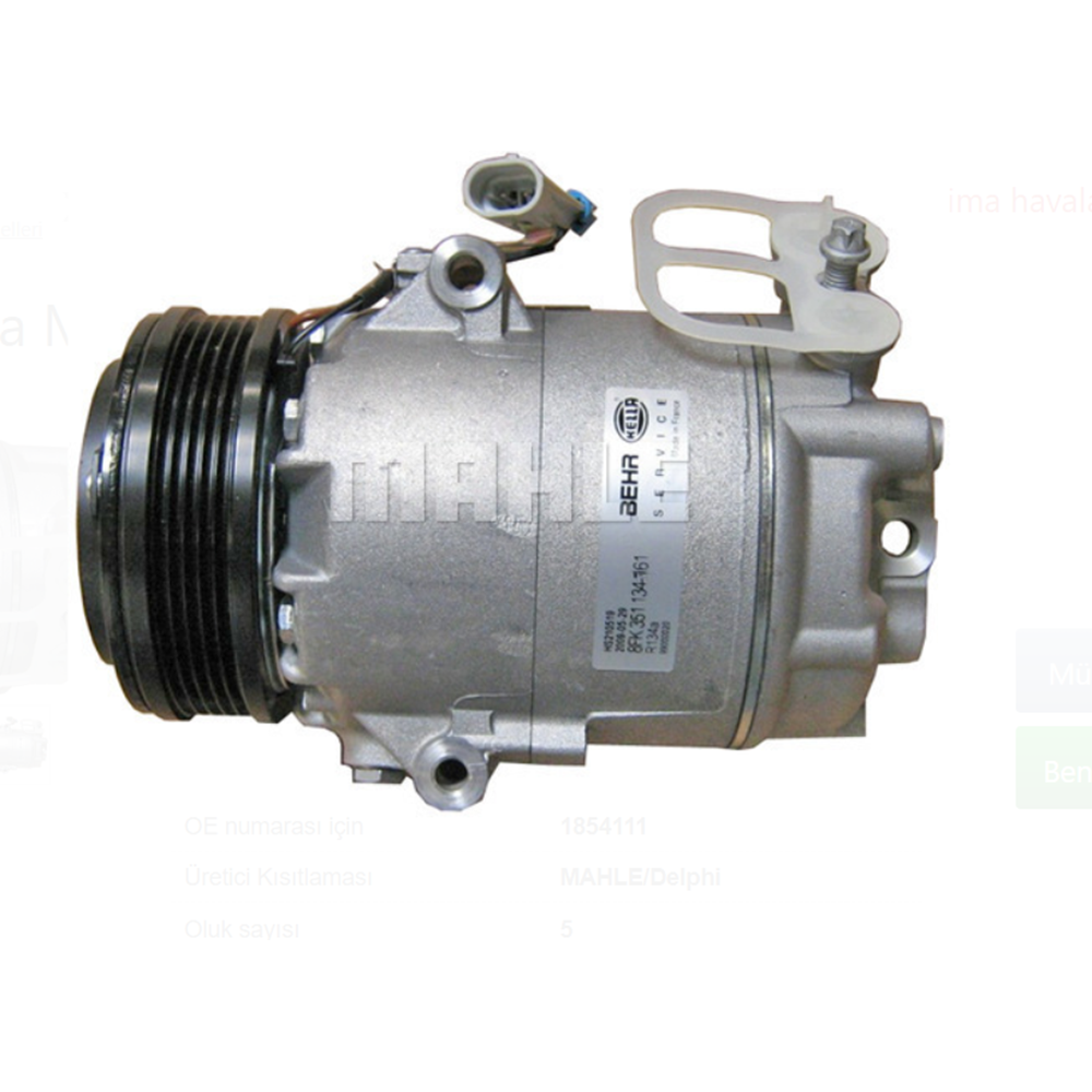Opel Astra G 1.4 1.6 Klima Kompresörü Mahle Marka 1854111
