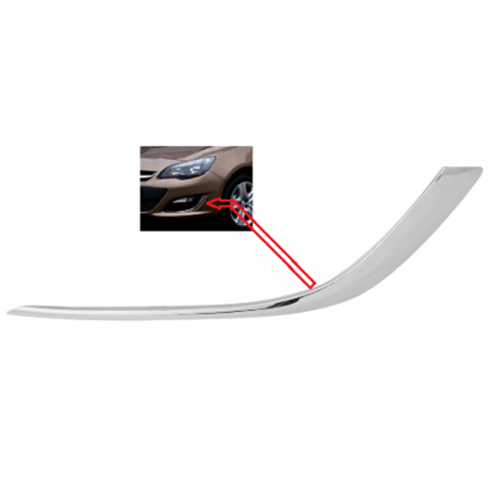Opel Astra J Ön Tampon Sol Sis Kapağı Nikelajı Margo Marka 13368710
