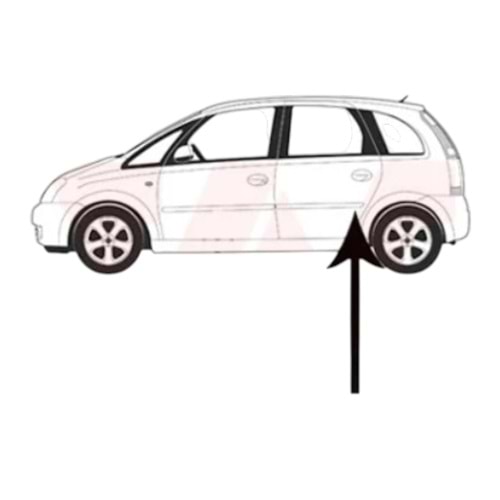 Opel Meriva A Sol Arka Kapı Kapı Çıtası Astarlı Root Marka 5171181