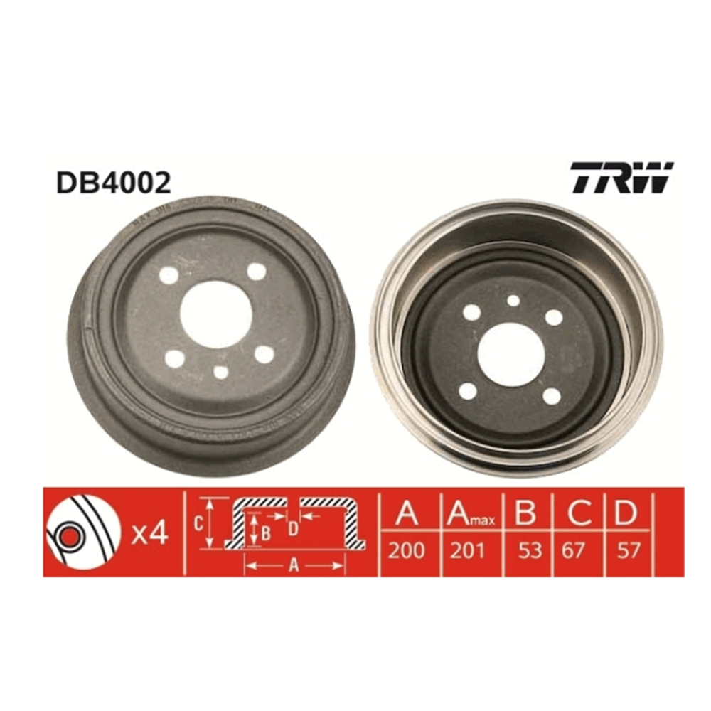 Opel Vectra A Arka Kampana Trw Marka 568057
