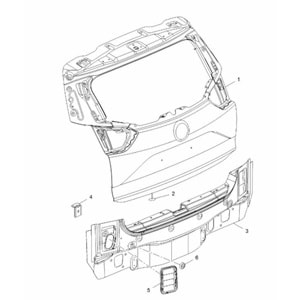 Opel Crossland X Arka Tampon Havalandırma Izgarası Gm Orjinal YQ00121980